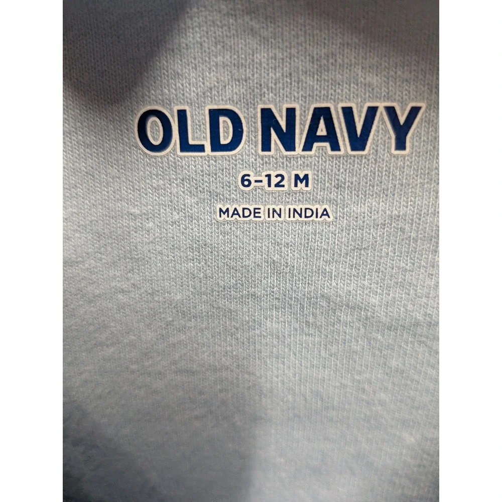 Old Navy Baby Boy Light Blue Baby Bro Graphic Long Sleeve Bodysuit 6-12 Months